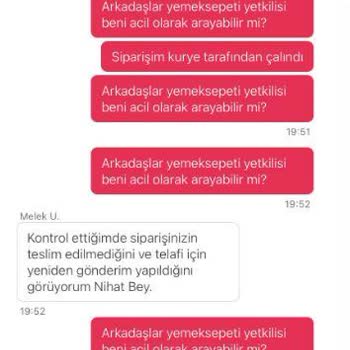Yemeksepeti Siparişim Teslim Edilmedi