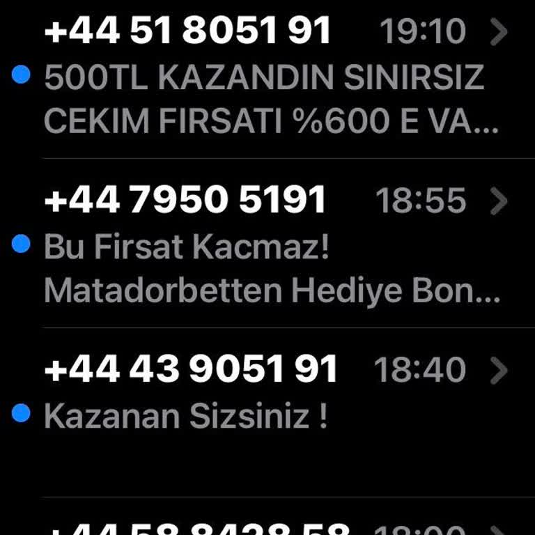 Türk Telekom Telefonuma Gelen Tuhaf Numaralardan Mesaj