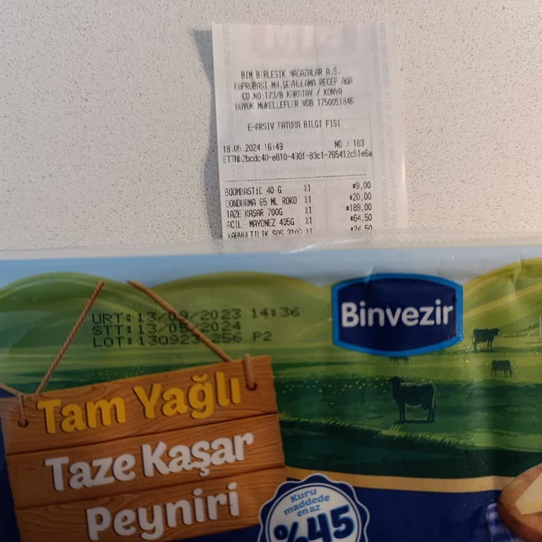BİM Tarihi Geçmiş Kaşar Peyniri