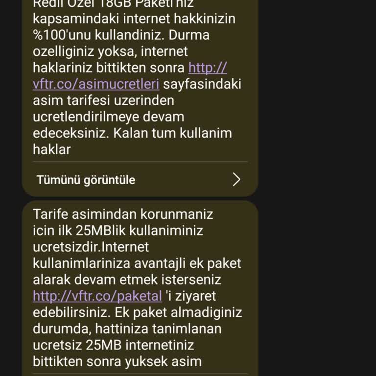 Vodafone Akıllı İnternet Aşım Zorunlu Satışı