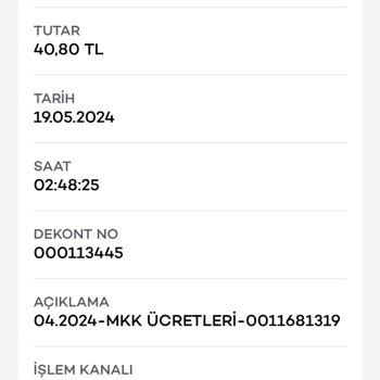 Akbank MKK Ücreti İznim Olmadan Alındı