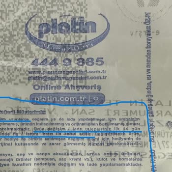 Platin Megastore Mersin Şubesi Yazdıkları Kurala Kendileri Uymuyorlar!