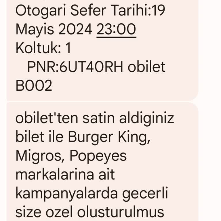 Obilet Beni Çok Kötü Bir