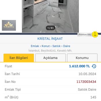 Kristal İnşaat Sahibinden.com Ev Fiyatları Yalanı!