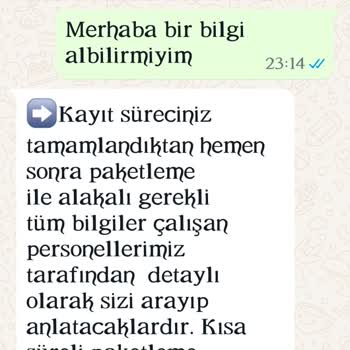 Evde Paketleme İşi İçin WhatsApp Üzerinden Kayıt Oluşturuldu.
