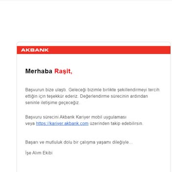 Akbank Kariyer Uygulamasından Yaptığım Başvurunun Silinmesi
