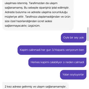 Getir Siparişim Gelmedi. Restoran Haksızca Savunuldu İade Yapılmadı