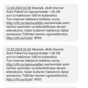 Vodafone Gece İnternet Hakkımı Bitiriyor