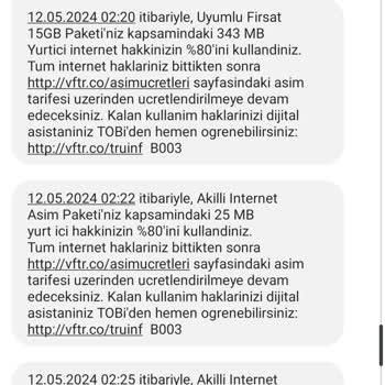 Vodafone Gece İnternet Hakkımı Bitiriyor