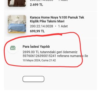 Karaca Züccaciye Karaca'dan Şikayetçiyim Ürün İadesi Yapılmadı