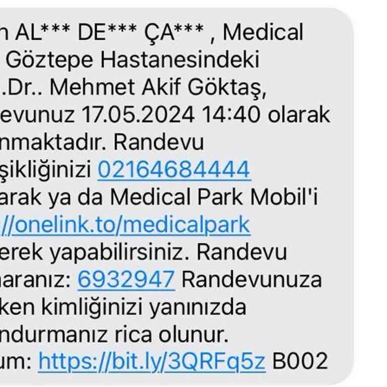 Medical Park Göztepe Sistemsizlik, Reçete Sorunu