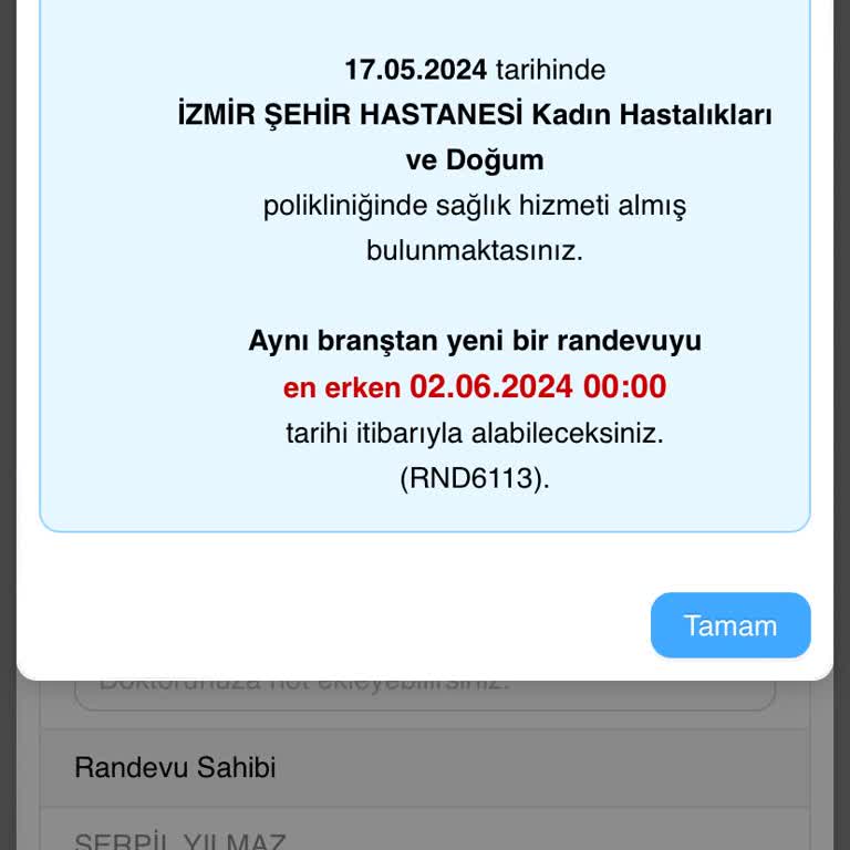 MHRS - 182 Riskli Gebelik Ve Randevu Sıkıntısı
