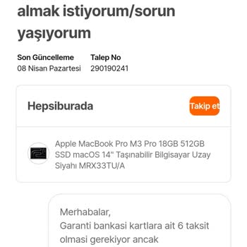 Hepsiburada Taksit Anlaşmasına Uyulmaması / Müşteri Mağduriyeti Hak.