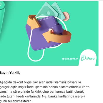 İPara İade Ödemesi Yapmıyor