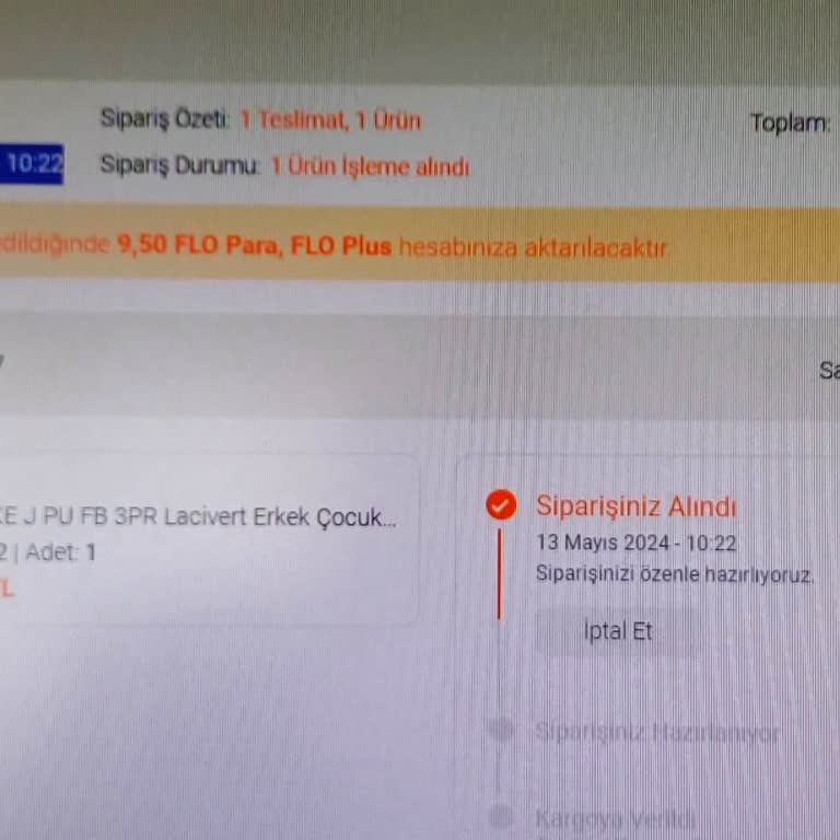 FLO Ayakkabı Sipariş Gecikmesi 1 Hafta