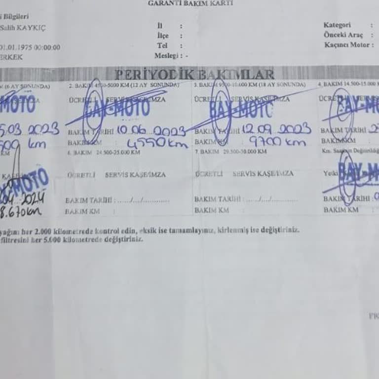 eKuralkan Bajaj Erken Bakım Yapıldı Deyip Garanti Dışı Bırakmak