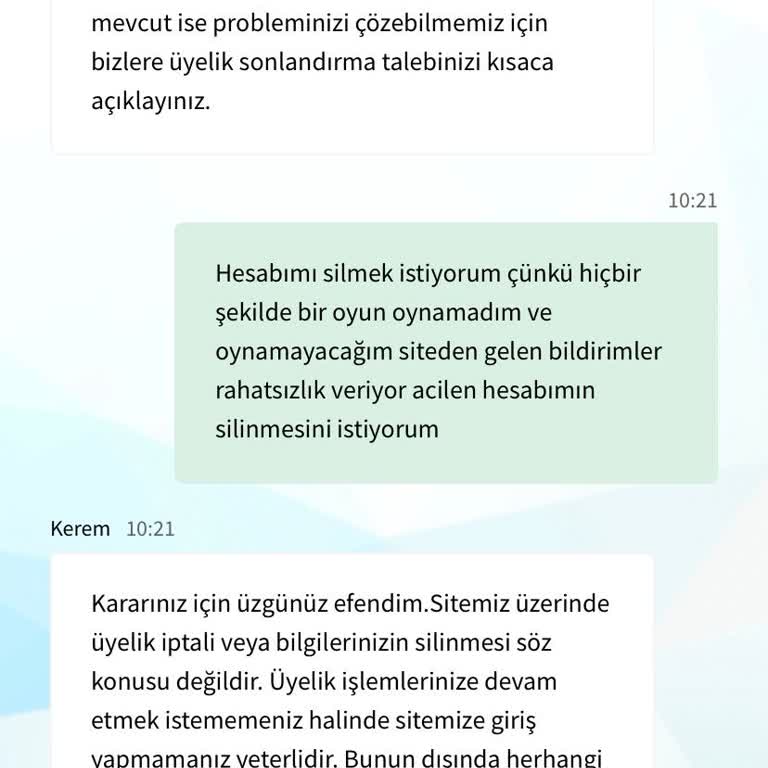 Betist Hesap Silme Konu