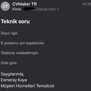 CV Maker İzinsiz Onaysız Kartımdan Para Çekti