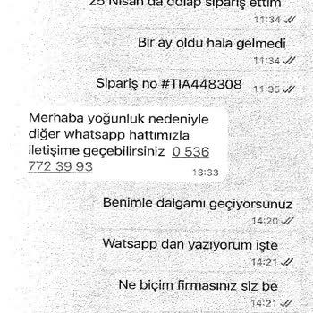 Tiamob Aldığım Dolabı Göndermedi Ve Hiçbir Şekilde Ulaşılamıyor.