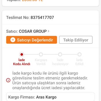 Trendyol Sorumluluk Kabul Etmiyor