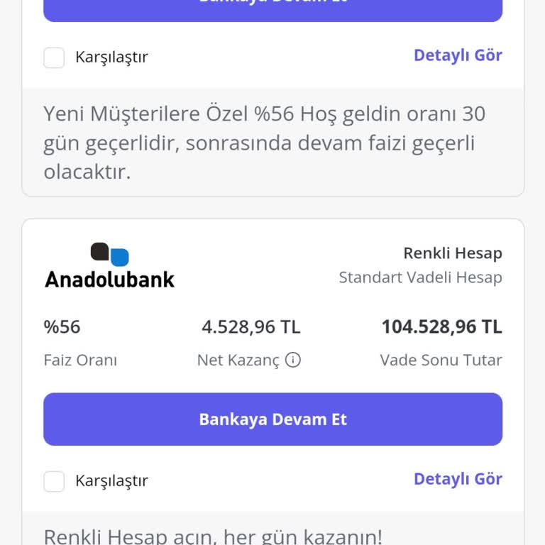 TEB Bankası Vadeli Oyunu