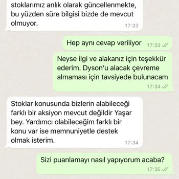 Dyson'un İlgisizliği Nedeniyle Yaşadığımız Mağduriyet