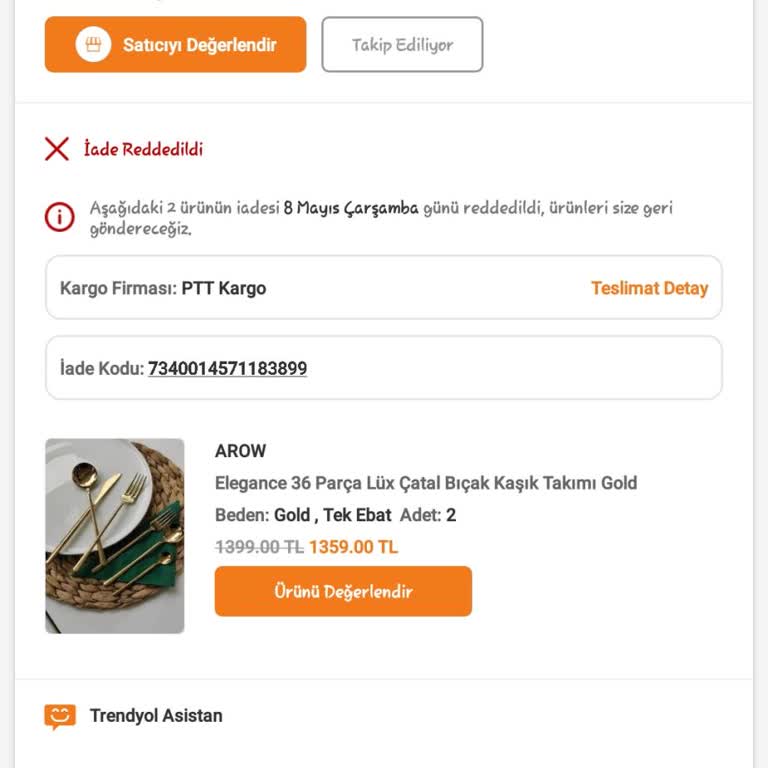 Trendyol Dan Aldığım Paslı Kaşık