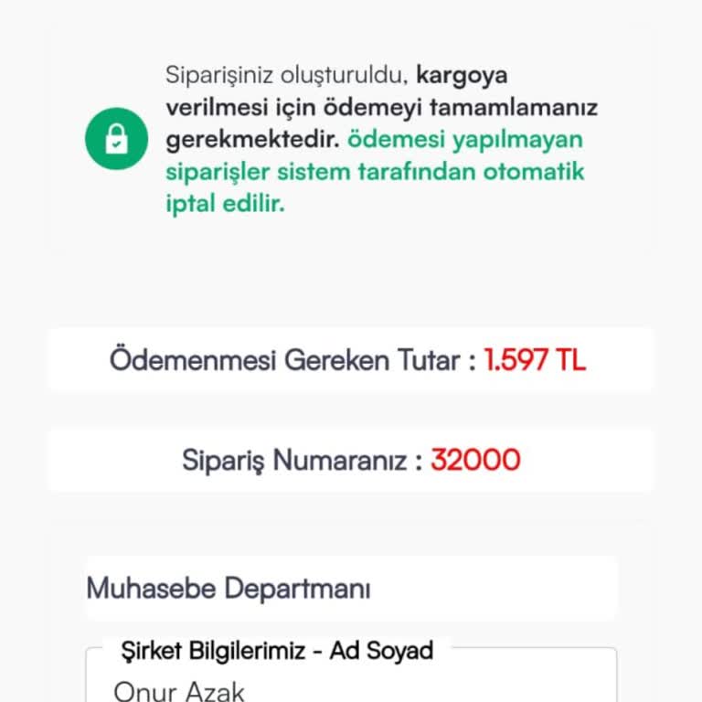 Öz Çeyiz (ozceyiz.com) Öz Çeyiz Parayı Aldı Siparişi Göndermedi
