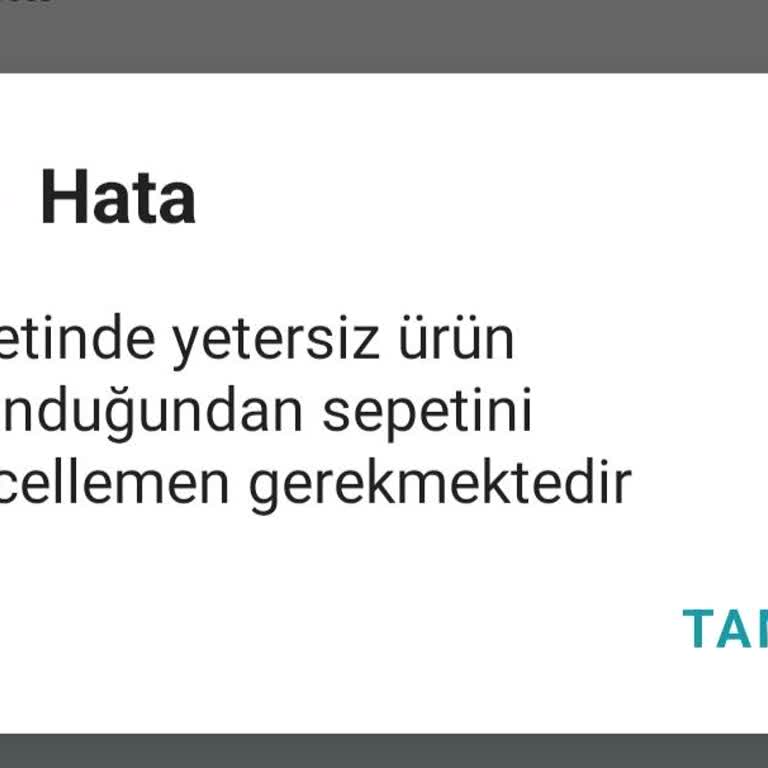 Watsons Mobilde Eksik Ürün Hatası!