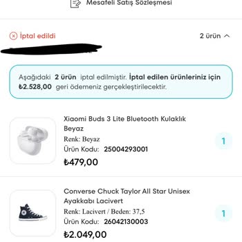 A101 Ücretimi İade Etmiyor