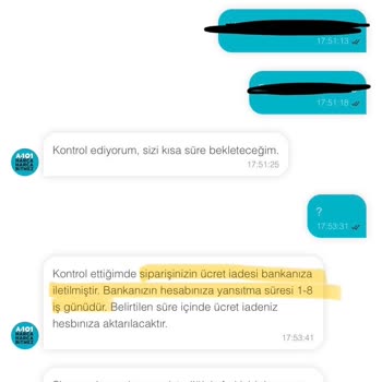 A101 Ücretimi İade Etmiyor