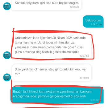 A101 Ücretimi İade Etmiyor