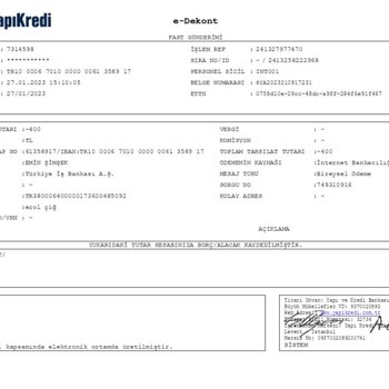 Yapı Ve Kredi Bankası Paramı Havuzda Bekletiyor