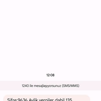Vodafone 1240 Dan Gelen SMS