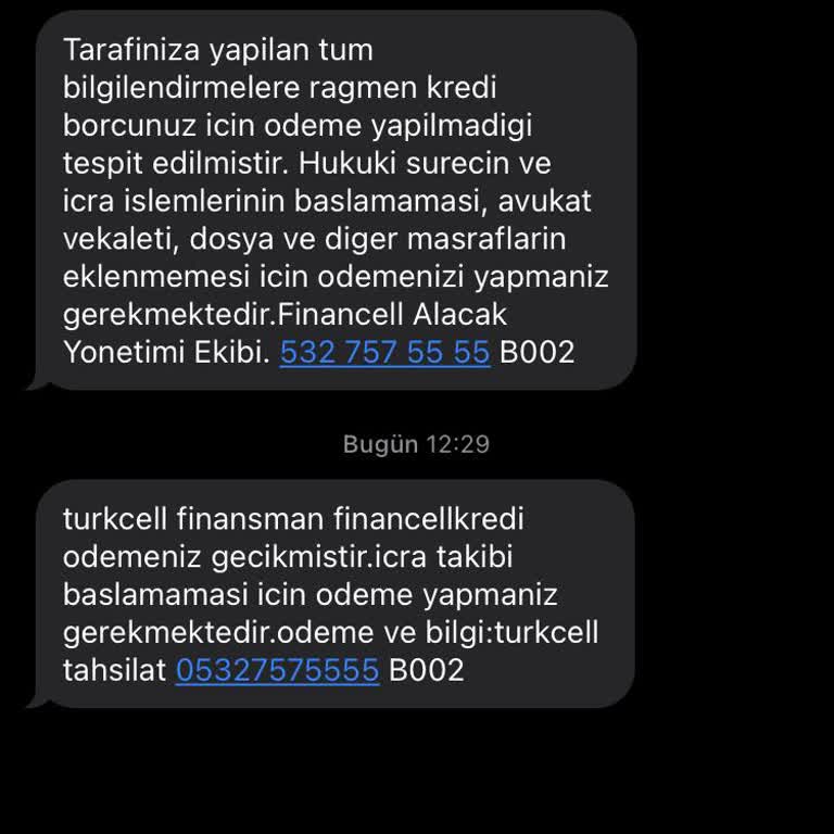 Turkcell Yanlış Kişiye Kredi Ödeme Uyarıları