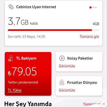 Vodafone Lira Yükleme Problemi