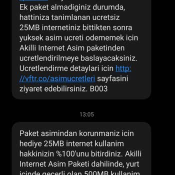 Vodafone Haksız Ücret Kesimi