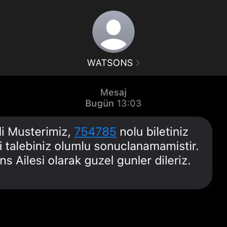 Watsons Eksik Ürün Teslimatı
