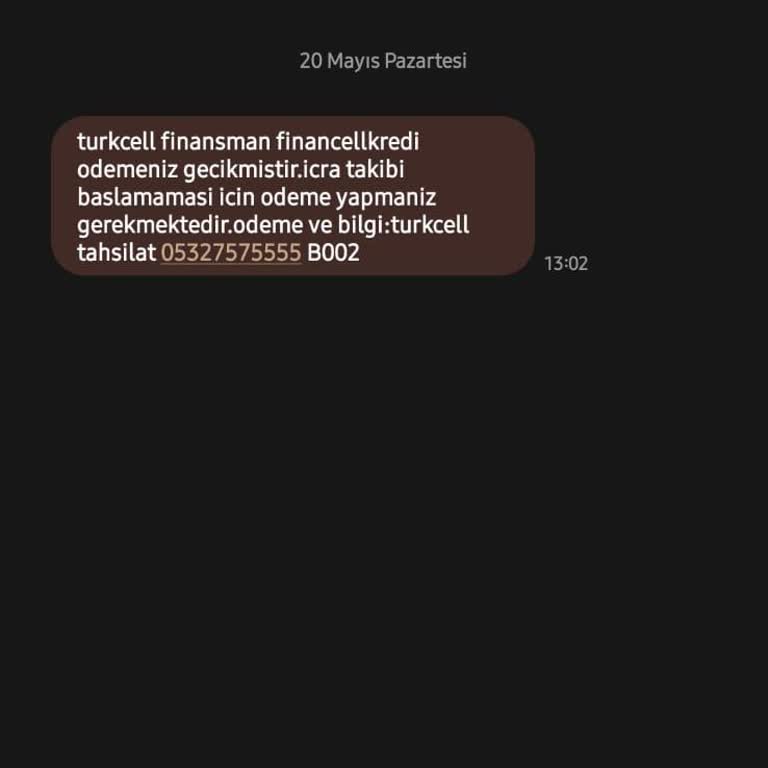 Turkcell Fatura Şikayeti - İcra Mesajı