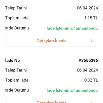 Modanisa Rücksendung abgeschlossen, aber keine Rückerstattung erhalten