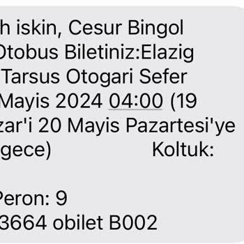 Cesur Bingöl Turizm Bir Daha Asla Bu Firmadan Bilet Almam