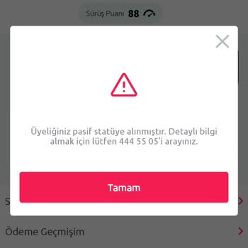 TikTak Kirala Hesabım Neden Pasif? Sürüş Puanım Yüksek!