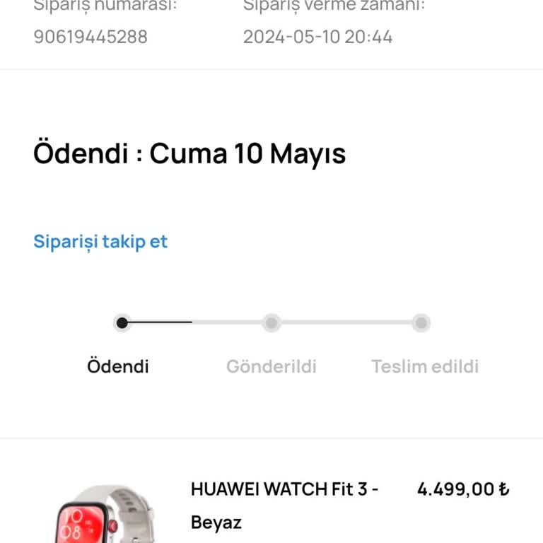 Huawei Saatimin Kargoya Verilmemesi