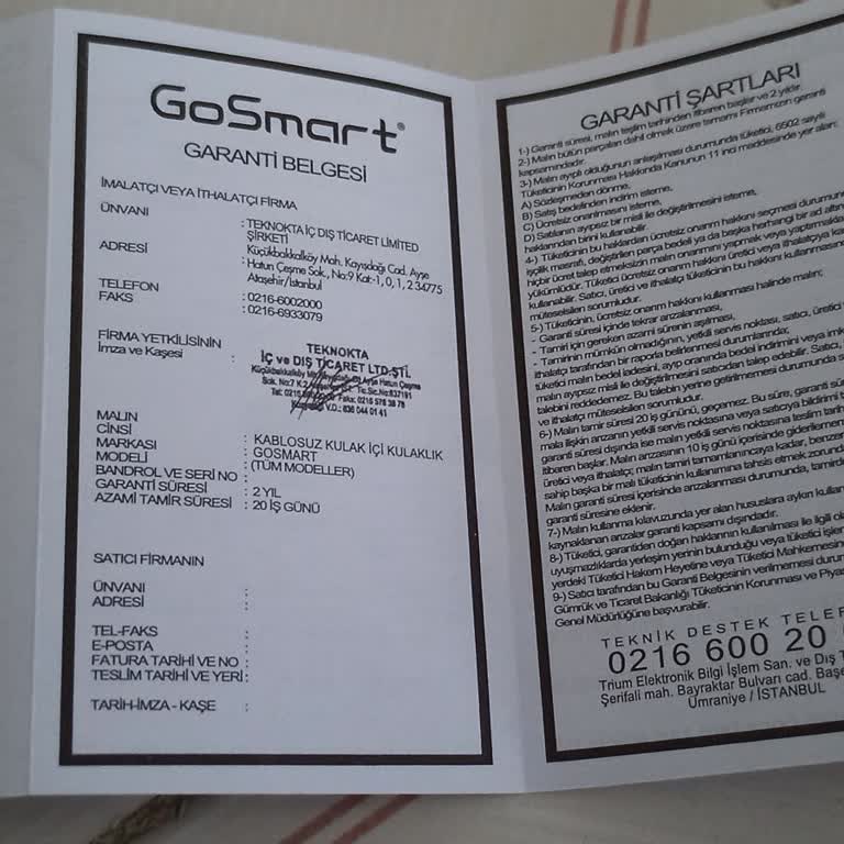 A101den Alınan Gosmart Marka Bluetooth Kulaklık Bozuldu Muhatap Yok