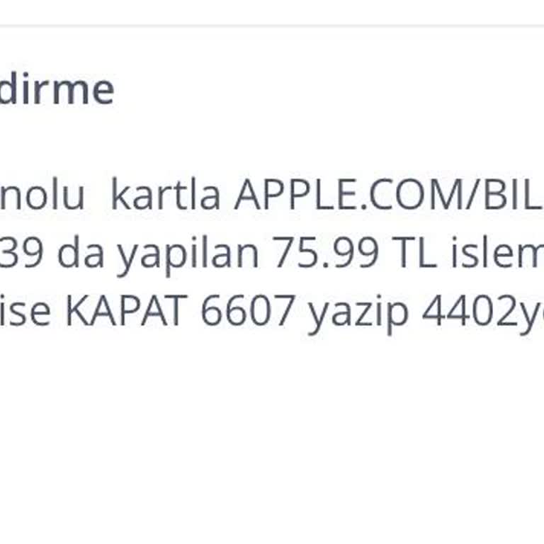 Apple Habersiz Hesabımdan Para Çekti!
