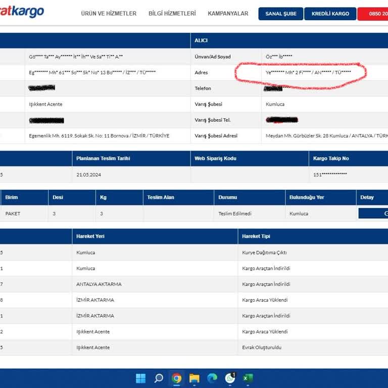 Gökhan Talay Sipariş Adresimi Sisteme Yanlış Girmişler