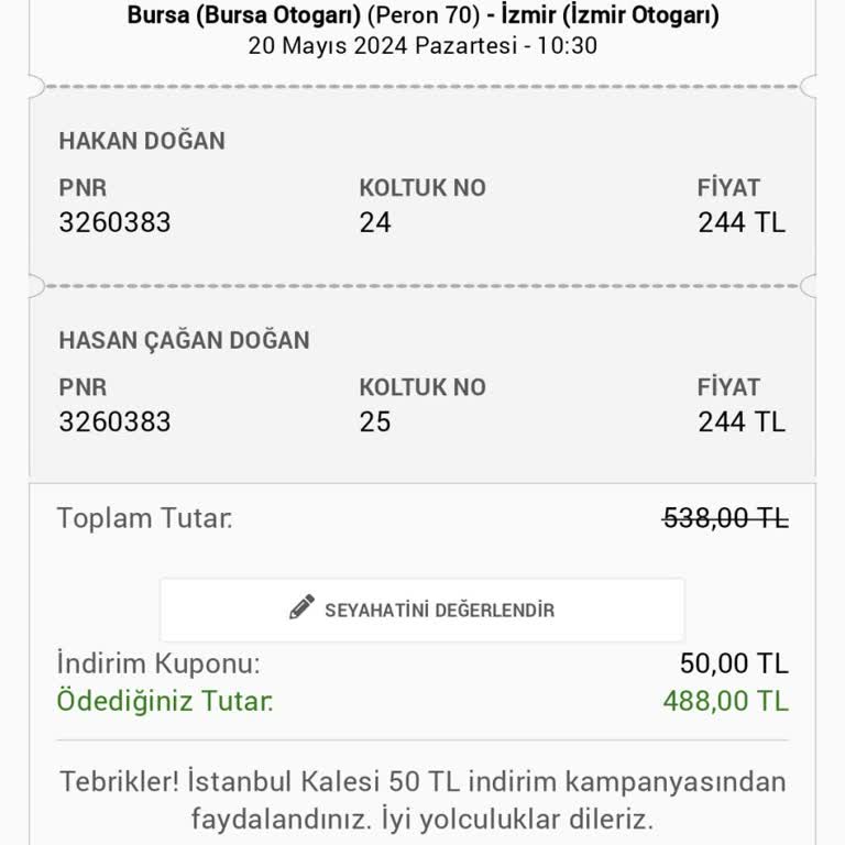 Obilet Uygulaması Hakkında Şikayet