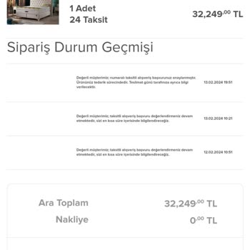 Evkur Alışveriş 45 İş Günü Beklememe Rağmen Yatak Baza Teslim Edilmedi