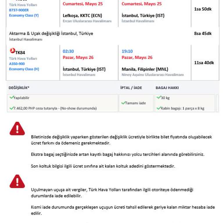 THY "Tamamı İade" Olarak Satılmasına Rağmen Tamamı Ödenmeyen Bilet