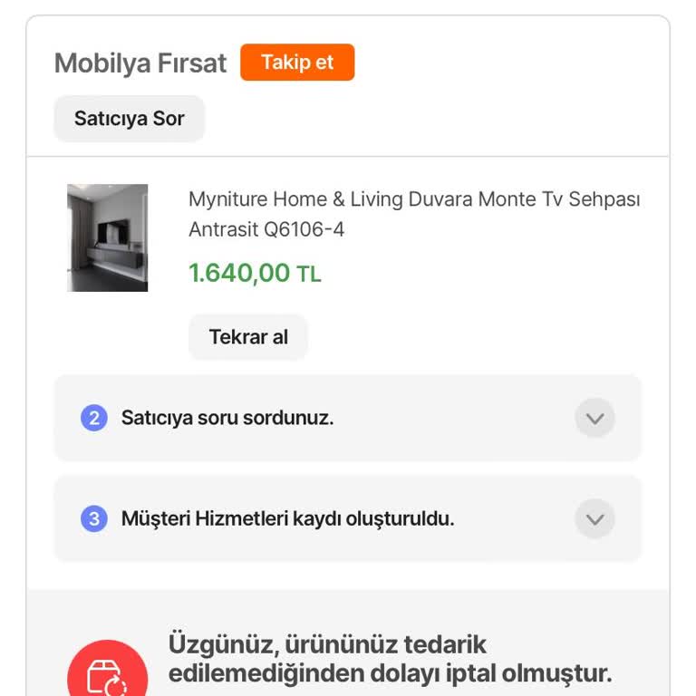 Hepsiburada Ürün İptali Ve Tedarik Sorunu